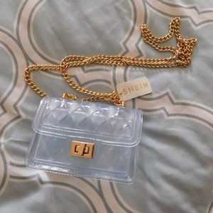 SHEIN Mini twist lock quilted chain bag